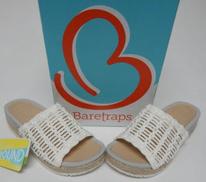 BareTraps Monnie Size 6 M Women's Slip-On Wedge Espadrille Platform Sandal White