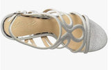 Jewel Badgley Mischka Simba Size US 6 M Womens Ankle Strap Heeled Sandals Silver