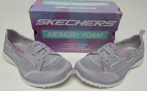 Skechers Microburst Topnotch Sz 7.5 W WIDE EU 37.5 Women's Shoes Lavender 23317W