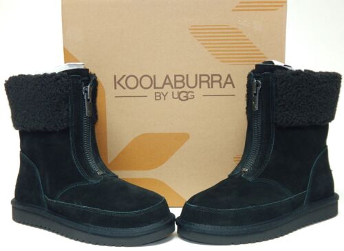 Koolaburra by UGG Lytta Short Size 7 M EU 38 Women's Suede Booties Black 1122810