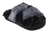 Skechers Cozy Slide Lovely Vibes Size 7 M EU 37 Women's Faux Fur Slippers Black