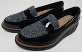Clarks Sharon Gracie Size 8.5 W WIDE EU 39.5 Women's Slip-On Shoes Black Patent