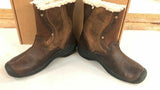 Keen Chester Sz 6 M EU 36 Women's WP Leather Sherpa Lined Snow Boots Black/Brown