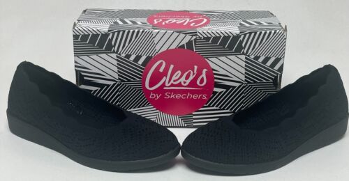 Skechers Cleo Flex Wedge New Days Sz US 7.5 M EU 37.5 Womens Slip-On Shoes Black