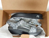 Alegria Tova Size US 9 M EU 39 Women's Leather Strappy Platform Sandals Black