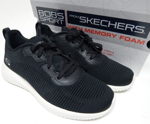 Skechers BOBs Squad Tough Talk Sz US 8 M EU 38 Women's Running Shoes Black 32504