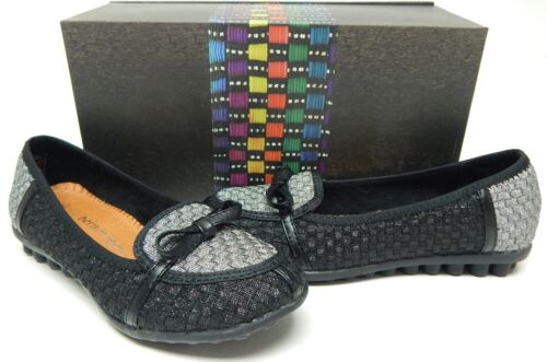 Bernie Mev Leah Size EU 36 (US 5.5-6 M) Women's Bow Accent Slip On Shoes Loafers