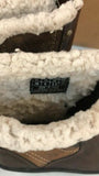 Keen Chester Sz 6 M EU 36 Women's WP Leather Sherpa Lined Snow Boots Black/Brown