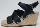 Vince Camuto Martissy Sz 6 W WIDE EU 36.5 Women Leather Espadrille Wedge Sandals