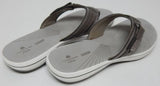 Clarks Breeze Sea Size 9 M EU 40 Women's Adjustable T-Strap Slide Sandals Pewter