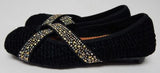 Bernie Mev Point Size EU 36 (US 5.5-6 M) Women's Slip-On Flat Shoes Black Velvet