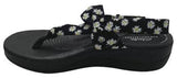 Clarks Arla Nicole Size US 9 W WIDE EU 40 Women's Slingback Sandals Black Floral