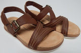 Clarks Brynn Step Size US 8.5 M EU 39.5 Women's Leather Strappy Sandals Tan