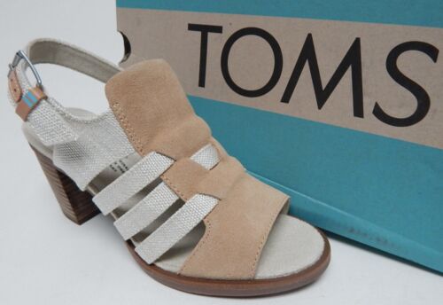 Toms Majorca Woven Sz 5.5 M EU 36 Women's Suede High Heels Sandal Honey 10016408