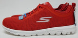 Skechers Go Walk Classic Blossom Wind Sz US 7.5 W WIDE EU 37.5 Women's Shoes Red