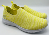 Skechers Ultra Flex Wild Eye Size US 8.5 M EU 38.5 Women's Slip-On Shoes Yellow