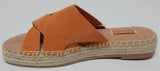 Roxy Estella Size 6 M EU 36 Women's Leather Espadrille Slide Sandals Orange Peel