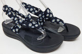 Clarks Arla Nicole Size US 9 W WIDE EU 40 Women's Slingback Sandals Black Floral