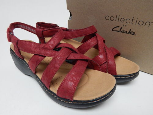Clarks Merliah Rose Size US 9 M EU 40 Women's Strappy Wedge Sandals Red Interest