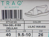 TRAQ by Alegria Delilah Sz US 9.5-10 M EU 40 Women's Non-Marking Slip-On Sandals