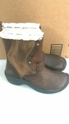 Keen Chester Size 6 M EU 36 Women WP Leather Fleece Sherpa Lined Snow Boot Brown