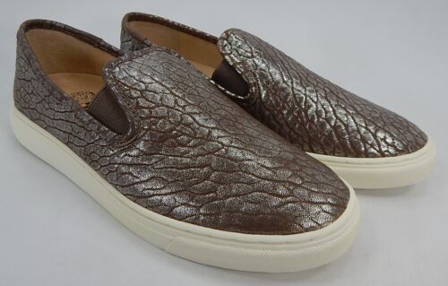 Vince Camuto Becker Size US 8 W WIDE EU 38.5 Women's Leather Slip-On Shoes Taupe