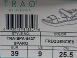 TRAQ by Alegria Sparq Sz US 9 M EU 39 Women's Strappy Sports Sandals Frequencies