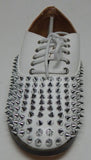 Chase & Chloe Billy-2 Sz US 6.5 M Women's Rock n Roll Spikes Oxford Shoes White