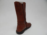 Miz Mooz Pass Size EU 39 W WIDE (US 8.5-9) Women's Leather Ruched Boots Brandy