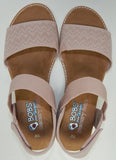 Skechers Desert Kiss Size US 8 W WIDE EU 38 Women's Strappy Wedge Sandals Blush