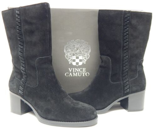 Vince Camuto Zelcinna Size 7.5 M EU 38 Women's Water-Repel Suede Mid-Shaft Boots