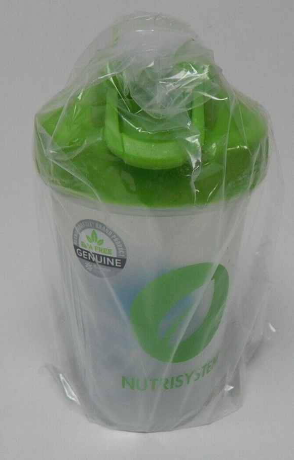 Nutrisystem Blender Bottle Shaker Cup 20oz Mixer Whisk Ball BPA free, Green