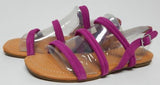 UGG Mytis Sz 6 M EU 37 Women's Suede Slingback Flat Sandals Dragon Fruit 1121594