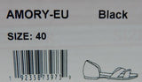 Miz Mooz Amory Size EU 40 M (US 9-9.5) Women's Leather Flat Slide Sandals Black