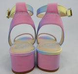Vince Camuto Jantta Sz 8.5 M EU 39 Women's Leather Strappy Block Heeled Sandals