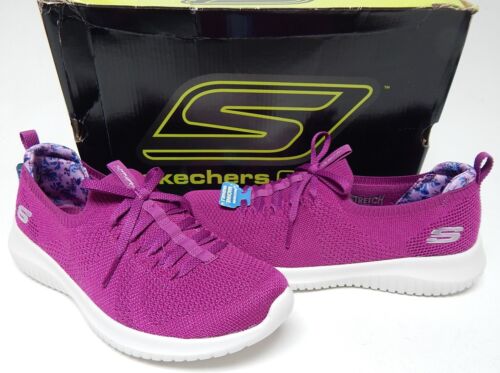 Skechers Ultra Flex Flourishing Views Sz 9 M EU 39 Women Slip-On Shoes Raspberry