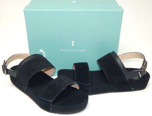 Revitalign Up Swell Size US 10 M (B) EU 40.5 Women's Suede Strappy Sandals Black