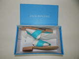 Jack Rogers Jacks Sz US 7 M Women's Leather T-Strap Flat Sandals Aqua 112211JK02