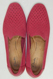 Clarks Juliet Hayes Size US 12 M EU 44 Women's Perf Suede Slip-On Shoes Fuchsia