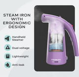 Steam & Go Handheld Garment Steamer Portable Clothes Steam Iron Purple SAG-09S