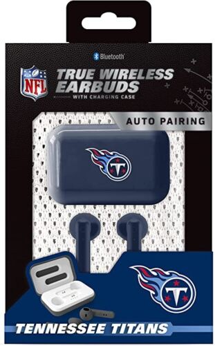 SOAR NFL Bluetooth True Wireless Earbuds with Charging Case Tennessee Titans