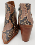 Vince Camuto Grendan Size 6 M EU 36.5 Women's Leather Ankle Boots Cheyenne Snake