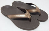 Vionic Tide II Size US 10 M EU 42 Women's Leather Thong Sandals Bronze Metallic