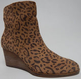 Lucky Brand Wafael Size US 9.5 M Women's Printed Cow Suede Wedge Boot 0310LK8250