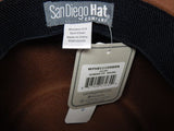 San Diego Hat Company One Size (O/S) Julian Felt Stiff Fedora w/Grosgrain Band