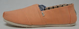 TOMS Alpargata Size US 12 M EU 43.5 Women Heritage Canvas Loafer Orange 10016517
