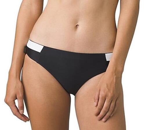 prAna Innix Sz Small (S) Reversible Hipster Bikini Bottom Black White Colorblock