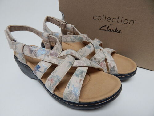 Clarks Merliah Rose Size US 7 M EU 37.5 Women's Strappy Sandals Sand Floral