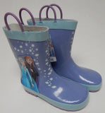 Josmo Disney Frozen II Size 11/12 M Little Kids Girls Pull-On Rain Boots Purple