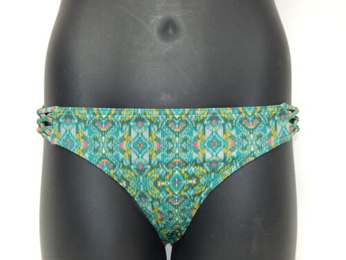 prAna Zuley Size Small (S) Low Rise Crisscross Knotted Side Bottoms Teal Flores